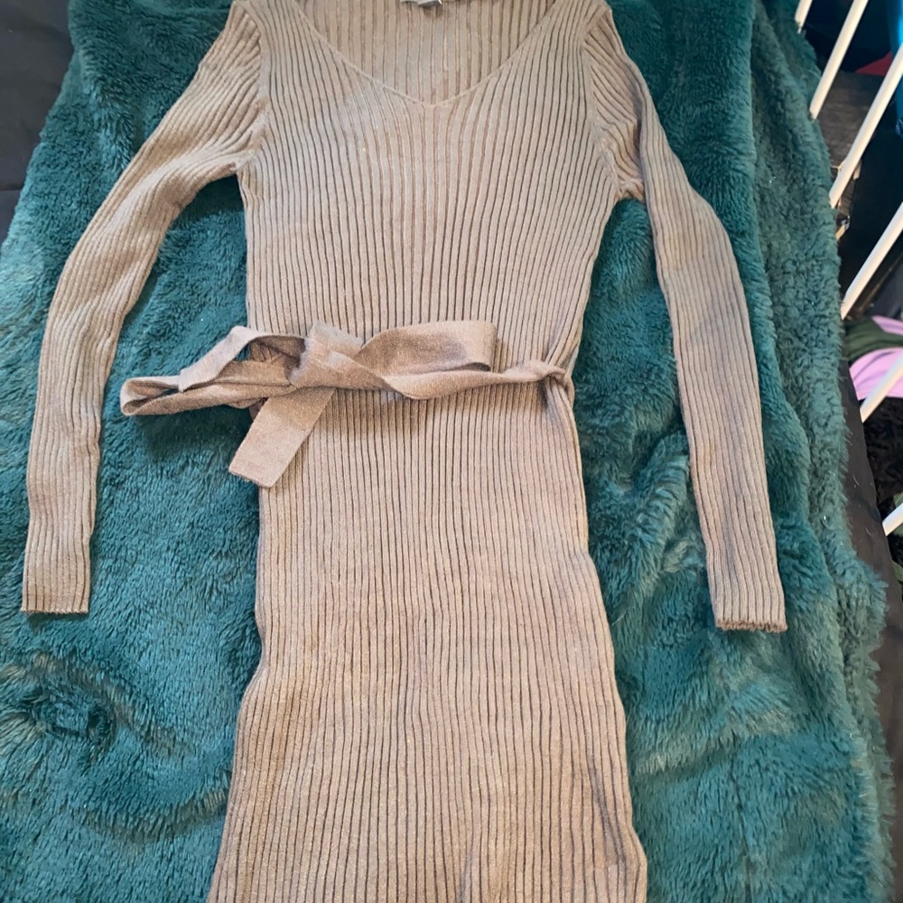 Olive Green Knit Dress